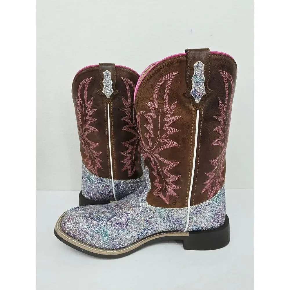 Smoky Mountain Girl's Glitter Western Boots Pink 5.5